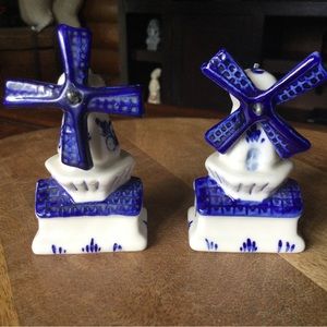 Vintage Windmill Delft Salt & Pepper Shakers